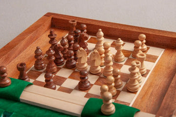 BOOK WOODEN MAGNETIC Travel Chess Set - LARGE