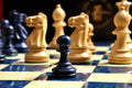 The Grandmaster Chess Set, Box, & Board Combination - Blue Gilded