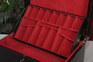 Signature Fitted Coffer Chess Box - Macassar Ebony