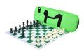 Deluxe Chess Set Combination and Single Weighted Regulation Pieces | Thin Mousepad Chess Board | Deluxe Bag