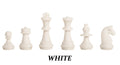 Set of Colored Eraser Chess Pieces w/ Board - 16 Pieces