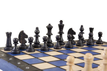 The Large Blue Magnetic Chess Set
