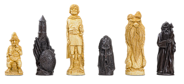 The Lord of the Rings Series Chess Pieces - 5.9" King - Brown and Natural