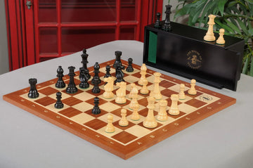 The Club Series Chess Set, Box, & Board Combination