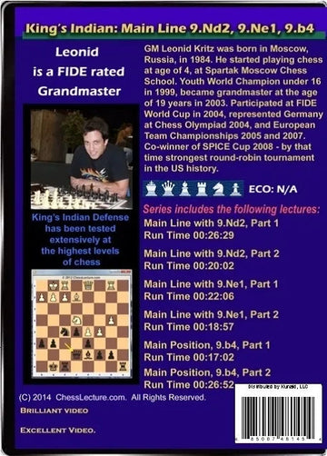 E-DVD King's Indian Main Line 9.Nd2, 9.Ne1, 9.b4 - Chess Lecture - Volume 84
