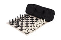 Deluxe Chess Set Combination - Solid Plastic Regulation Pieces | Vinyl Chess Board | Deluxe Bag