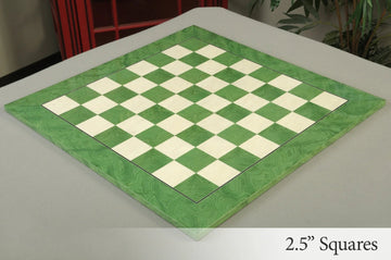 Greenwood and Bird's Eye Maple Standard Traditional Chess Board - Gloss Finish