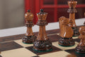 The Burnt Reykjavik II Series Chess Pieces - 3.75