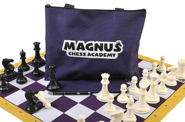 Magnus Chess Academy Signature Series Chess Set, Bag And Board Combination