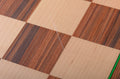 IMPERFECT - FOLDING BURMESE ROSEWOOD - WITH NOTATION AND LOGO - Wooden Tournament Chessboard