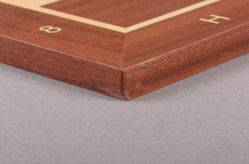 IMPERFECT - FOLDING MAHOGANY - WITH NOTATION AND LOGO - Wooden Tournament Chessboard