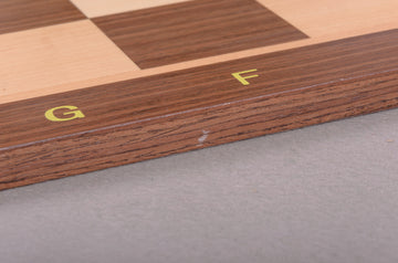 IMPERFECT - FOLDING STRIPED EBONY - WITH NOTATION - Wooden Tournament Chessboard