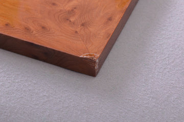 IMPERFECT - INLAID - Vavona Burl & Maple Superior Traditional Chess Board - Gloss Finish