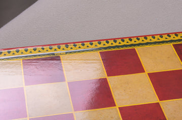 IMPERFECT - RED - Reproduction of the Carton Pierre Chess Board - 2.25