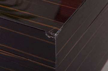 IMPERFECT - MACASSAR EBONY SIGNATURE Fitted Chess Coffer