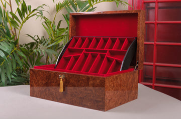 IMPERFECT - OLMO BURL SIGNATURE Fitted Chess Coffer
