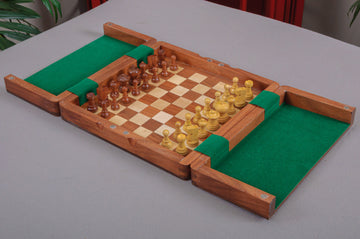 IMPERFECT - 10" - ULTIMATE WOODEN Travel Chess Set
