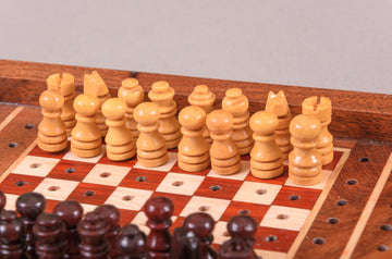 IMPERFECT - PEG WOODEN Travel Chess Set - 7