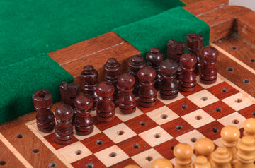 IMPERFECT - PEG WOODEN Travel Chess Set - 7