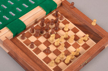IMPERFECT - BOOK WOODEN MAGNETIC Travel Chess Set - LARGE
