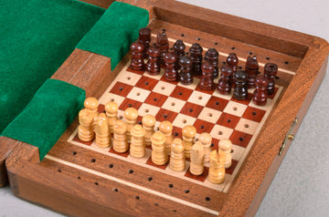 IMPERFECT - PEG WOODEN Travel Chess Set - 7