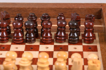 IMPERFECT - PEG WOODEN Travel Chess Set - 7