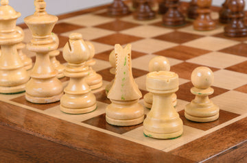 IMPERFECT - FOLDING WOODEN MAGNETIC Travel Chess Set - 12
