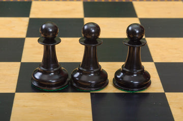 IMPERFECT - COMMEMORATIVE - 2021 Sinquefield Cup Commemorative Chess Pieces - GENUINE EBONY / BOXWOOD - Wood Chess Pieces
