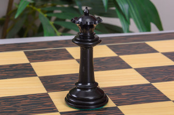IMPERFECT - Westminster Wooden Chessmen - GENUINE EBONY / BOXWOOD - 4.4