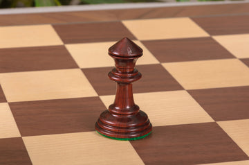 IMPERFECT - Westminster Wooden Chessmen - BLOOD ROSEWOOD / BOXWOOD - 4.4
