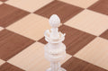 IMPERFECT - Lund Anglo-Indian Reproduction BONE Chess Pieces - RED & NATURAL Bone