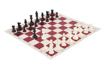 Regulation Tournament Chess Pieces and Chess Board Combo - TRIPLE WEIGHTED