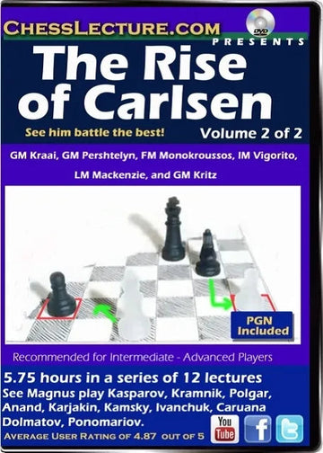 E-DVD The Rise of Carlsen - 2 DVDs - Chess Lecture - Volume 100