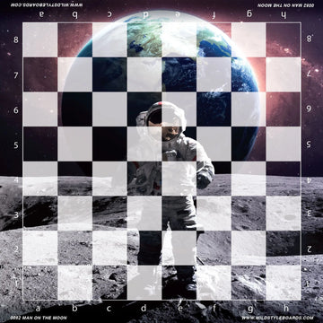Man on the Moon - Full Color Vinyl Chess Board