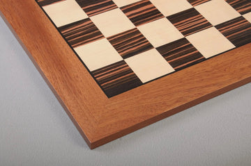 Macassar Ebony & Bird's Eye Maple Classic Traditional Double-Sided Chess Board