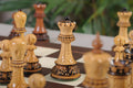 The Burnt Zagreb '59 Series Chess Pieces - 3.875