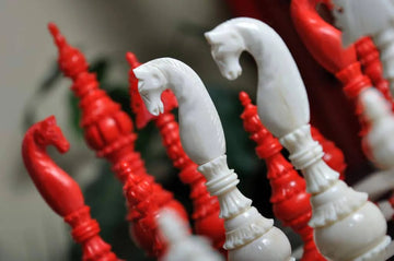 The Vizagapatam Luxury Bone Chess Pieces - 6.1