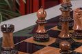 The Burnt Golden Rosewood Grandmaster Series Chess Set, Box, & Gloss Board Combination