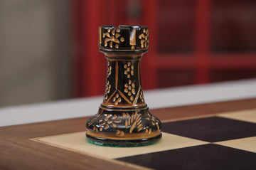 The Burnt Reykjavik II Series Chess Set, Box, & Board Combination