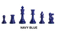 Triple Weighted Colored Regulation Plastic Chess Pieces - 3.75