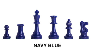 Triple Weighted Colored Regulation Plastic Chess Pieces - 3.75