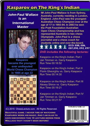 E-DVD Kasparov on the King’s Indian - 2 DVDs - Chess Lecture - Volume 115