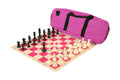 Deluxe Chess Set Combination and Triple Weighted Regulation Pieces | Silicone Chess Board | Deluxe Bag