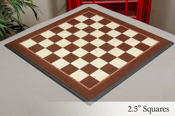 Striped Ebony and Bird's Eye Maple Standard Traditional Chess Board