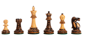 The Burnt Reykjavik II Series Chess Pieces - 3.75" King