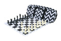 Deluxe Chess Set Combination and Single Weighted Regulation Pieces | Thin Mousepad Chess Board | Deluxe Bag