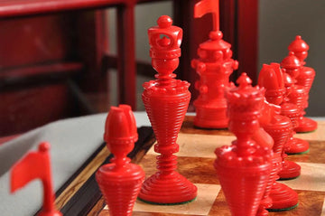 The Anglo-Dutch Reproduction Luxury Bone Chess Pieces - 4.5