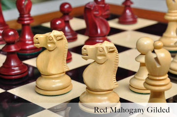 The Reykjavik II Series Gilded Chess Pieces - 3.75