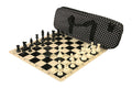 Deluxe Chess Set Combination and Single Weighted Regulation Pieces | Silicone Chess Board | Deluxe Bag