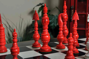 The Vizagapatam Luxury Bone Chess Pieces - 6.1